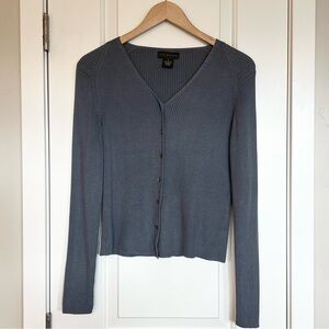 Vintage Banana Republic Women’s 100% silk knit blue cardigan sweater Size M